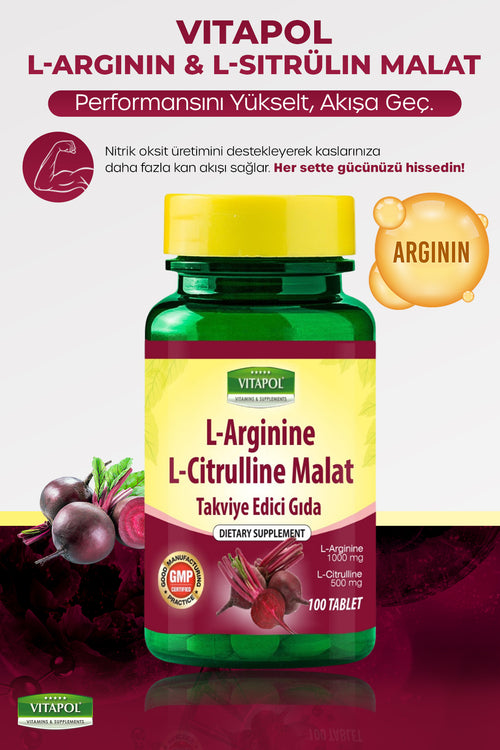 L-Arginine L-Citrulline Malat 100 Tablet